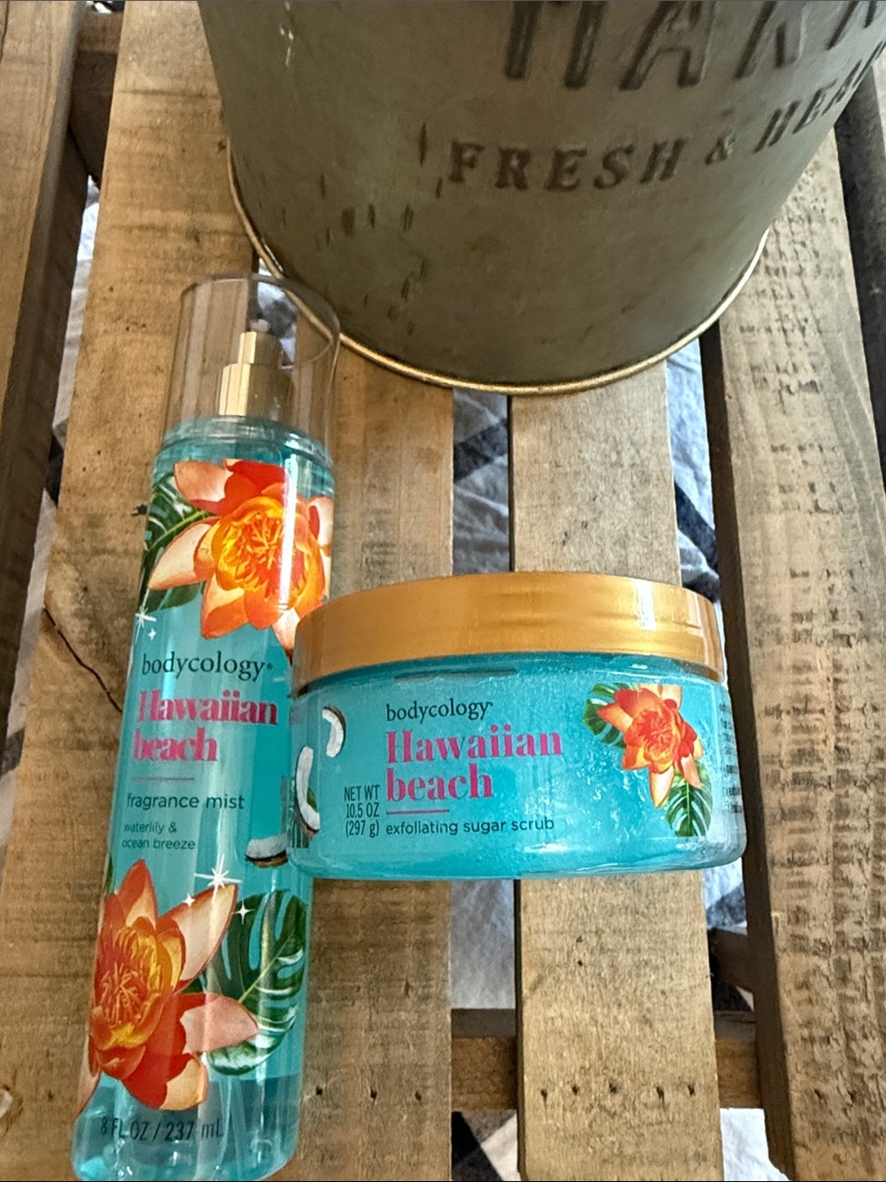 Bodycology Hawaiian Beach Fragrance Mist and Exfoliating Sugar Scrub